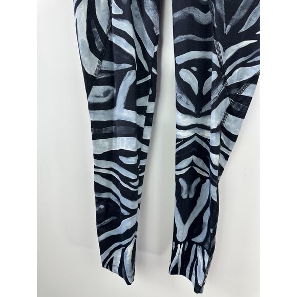 Varley Zebra Animal Print Leggings Workout Athletic Stretch Women's Size XS - Picture 3 of 8